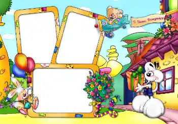 An inscription on the frame: Happy Birthday!