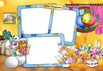 An inscription on the frame: Birthday