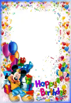 An inscription on the frame: Happy Birthday! An inscription on the frame: Happy Birthday!