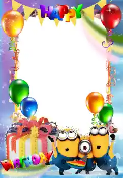 An inscription on the frame: Happy Birthday! An inscription on the frame: Happy Birthday!