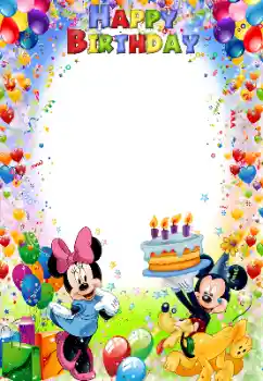 An inscription on the frame: Happy Birthday!