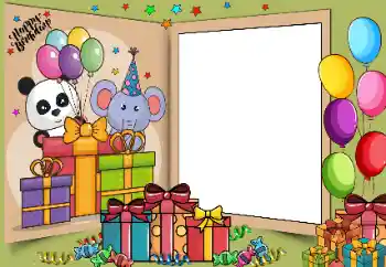 An inscription on the frame: Happy Birthday!