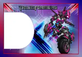 An inscription on the frame: Transformers