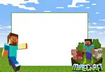 An inscription on the frame: Minecraft An inscription on the frame: Minecraft