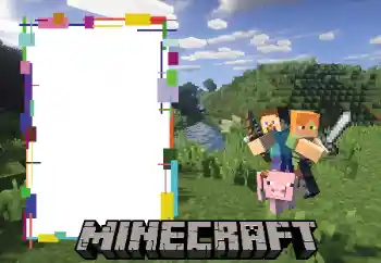 An inscription on the frame: Minecraft An inscription on the frame: Minecraft