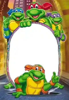 An inscription on the frame: Teenage Mutant Ninja Turtles An inscription on the frame: Teenage Mutant Ninja Turtles
