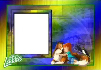 An inscription on the frame: The New Advantures of Lassie An inscription on the frame: The New Advantures of Lassie