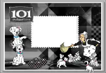 An inscription on the frame: 101 Dalmatians An inscription on the frame: 101 Dalmatians