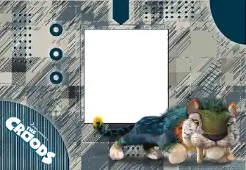 An inscription on the frame: Croods An inscription on the frame: Croods