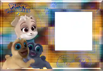 An inscription on the frame: Puppy Vriendjes An inscription on the frame: Puppy Vriendjes