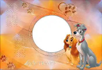 An inscription on the frame: Lady and the Tramp An inscription on the frame: Lady and the Tramp