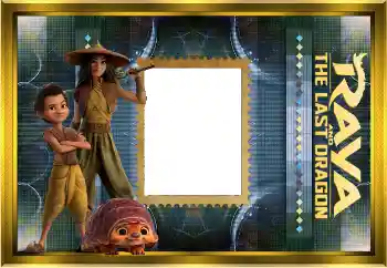 An inscription on the frame: Raya and the last dragon An inscription on the frame: Raya and the last dragon