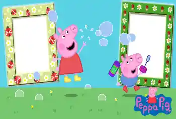 An inscription on the frame: Peppa Pig An inscription on the frame: Peppa Pig