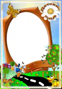 An inscription on the frame: Kindergarten