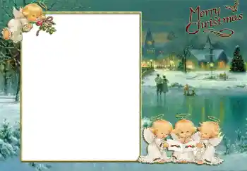 An inscription on the frame: Merry Christmas! An inscription on the frame: Merry Christmas!