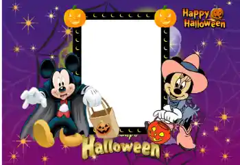 An inscription on the frame: Happy Halloween An inscription on the frame: Happy Halloween