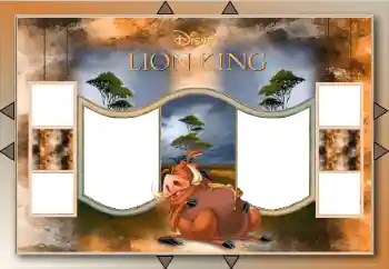 An inscription on the frame: Lion King An inscription on the frame: Lion King