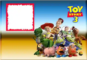 An inscription on the frame: Toy Story