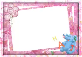 An inscription on the frame: It's a girl An inscription on the frame: It's a girl