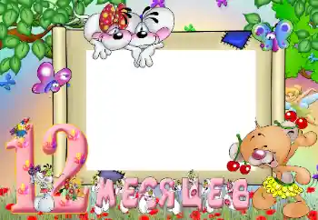 An inscription on the frame: 12 month