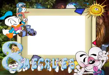 An inscription on the frame: 8 month