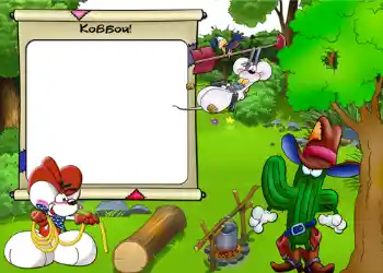 An inscription on the frame: Ковбой. An inscription on the frame: Ковбой.