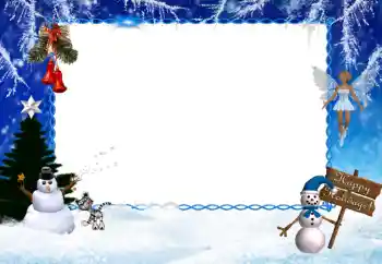 An inscription on the frame: Happy Holidays!