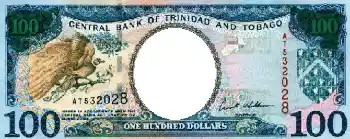 An inscription on the frame: 100 долларов Тринидат и Табаго. An inscription on the frame: 100 долларов Тринидат и Табаго.
