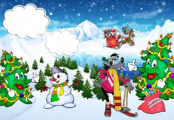 An inscription on the frame: New Year An inscription on the frame: New Year