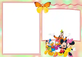 An inscription on the frame: Invitation on birthday