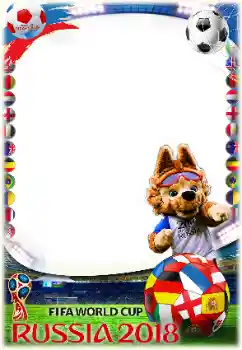 An inscription on the frame: FIFA  WORLD CUP 2018