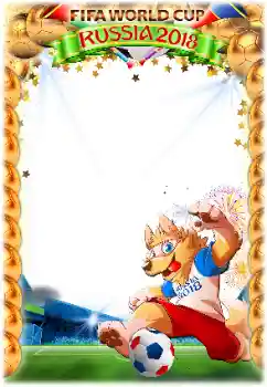 An inscription on the frame: FIFA  WORLD CUP 2018