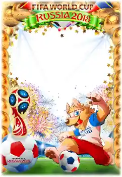 An inscription on the frame: FIFA  WORLD CUP 2018