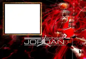 An inscription on the frame: Michael Jordan