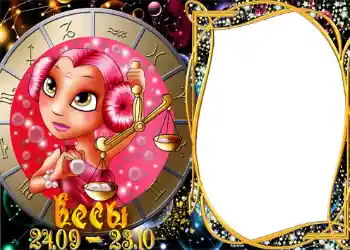 An inscription on the frame: Libra An inscription on the frame: Libra