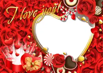 Photo effect from category Frames for Lovers № 1274. An inscription on the frame: I love you! Photo effect from category Frames for Lovers № 1274. An inscription on the frame: I love you!