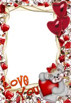 An inscription on the frame: I love you