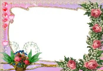 An inscription on the frame: I love you An inscription on the frame: I love you