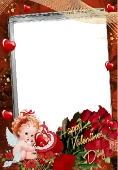 An inscription on the frame: Happy Valentines Day! An inscription on the frame: Happy Valentines Day!