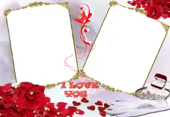 Photo effect from category Frames for Lovers № 31856. An inscription on the frame: I love you