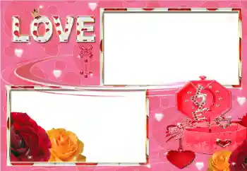 Photo effect from category Frames for Lovers № 39324. An inscription on the frame: LOVE