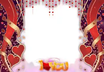 Photo effect from category Frames for Lovers № 80395. An inscription on the frame: I love you