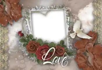 Photo effect from category Frames for Lovers № 87881. An inscription on the frame: Love