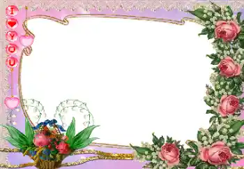 Photo effect from category Frames for Lovers № 99934. An inscription on the frame: I love you