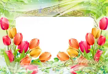 An inscription on the frame: Women's Day An inscription on the frame: Women's Day