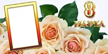 An inscription on the frame: Women's Day An inscription on the frame: Women's Day