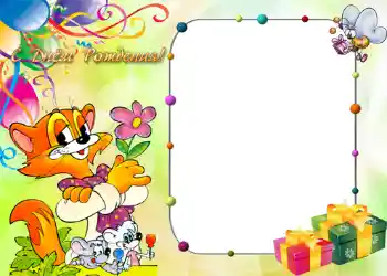 An inscription on the frame: Happy Birthday!