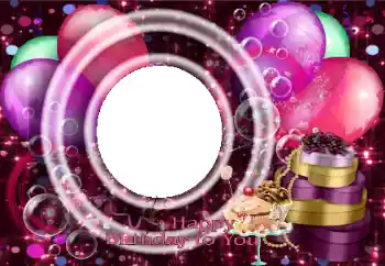 An inscription on the frame: Happy Birthday!