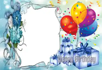 An inscription on the frame: Happy Birthday!