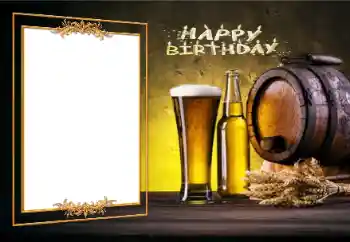 An inscription on the frame: Happy Birthday! An inscription on the frame: Happy Birthday!